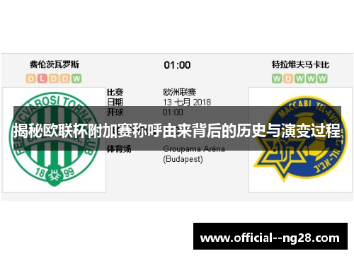 揭秘欧联杯附加赛称呼由来背后的历史与演变过程