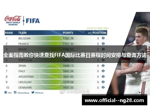 全面指南教你快速查找FIFA国际比赛日赛程时间安排与查询方法 全面指南教你快速查找FIFA国际比赛日赛程时间安排与查询方法